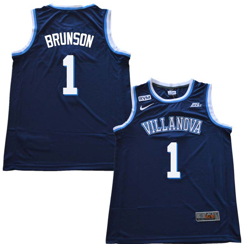2018 Men #1 Jalen Brunson Willanova Wildcats College Basketball Jerseys Sale-Navy - Click Image to Close